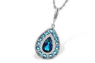 K190-68159: NECK 2.55 TW BLUE TOPAZ 2.65 TGW