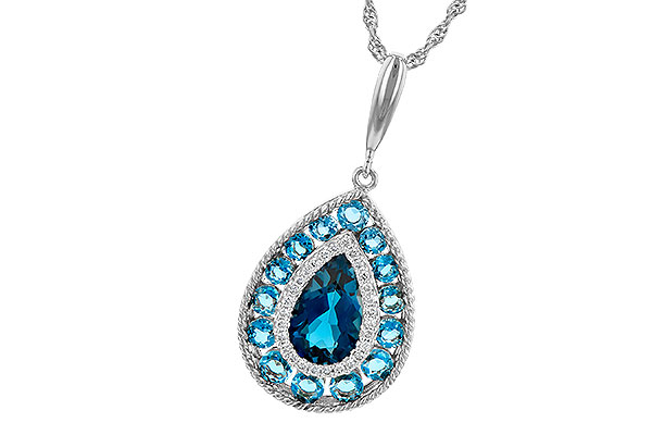 K190-68159: NECK 2.55 TW BLUE TOPAZ 2.65 TGW