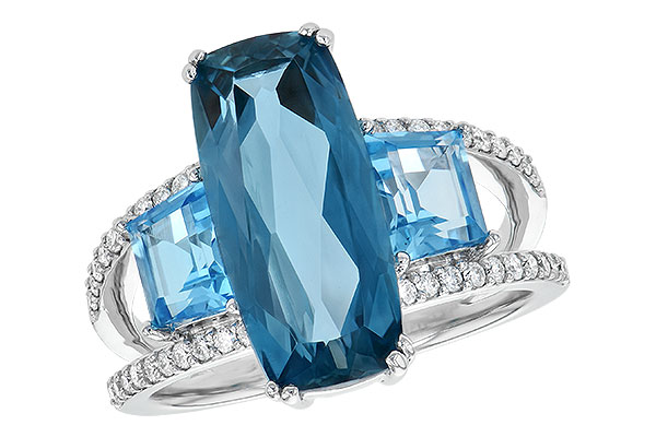 K190-69950: LDS RG 6.40 TW BLUE TOPAZ 6.67 TGW