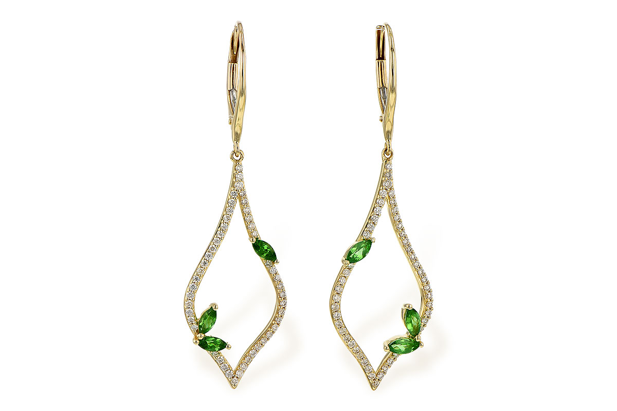 K190-69986: EARR .42 GREEN GARNET .77 TGW