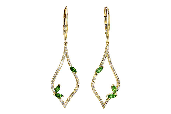 K190-69986: EARR .42 GREEN GARNET .77 TGW