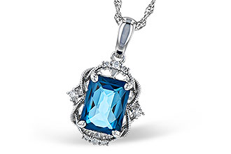 K273-39941: NECK 1.68 LONDON BLUE TOPAZ 1.73 TGW (8x6MM LBT)