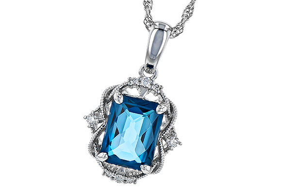 K273-39941: NECK 1.68 LONDON BLUE TOPAZ 1.73 TGW (8x6MM LBT)