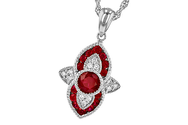 K273-39986: NECK .63 TW RUBY .70 TGW