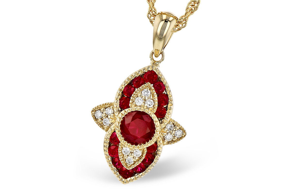 K273-39986: NECK .63 TW RUBY .70 TGW