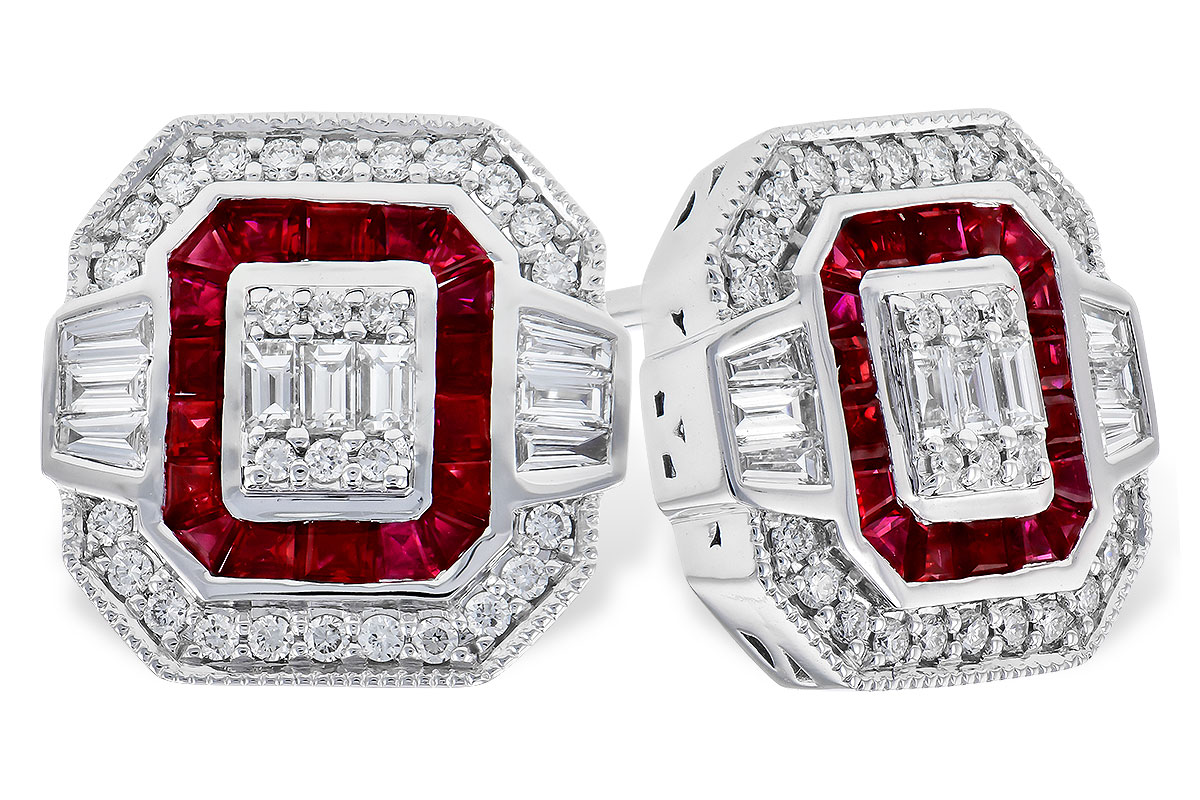 K274-28113: EARR .58 TW RUBY .96 TGW
