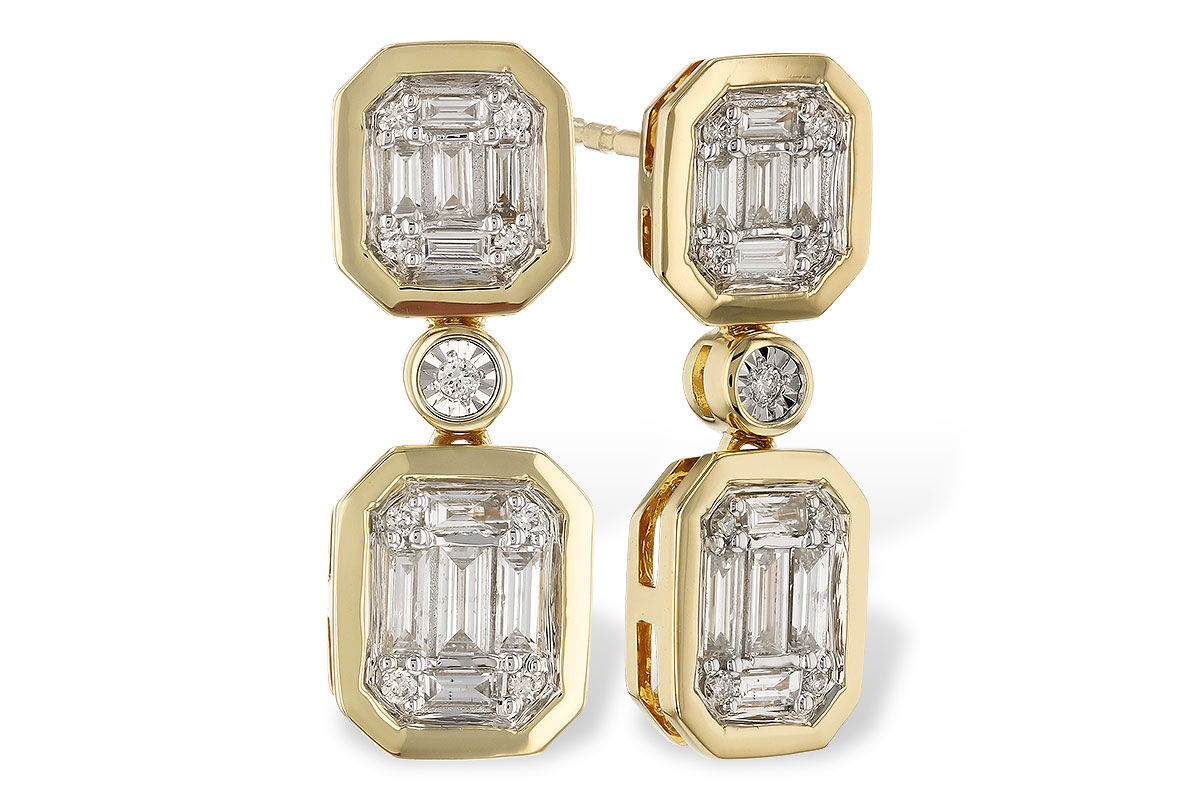 K275-19059: EARRINGS .38 BAG .45 TW