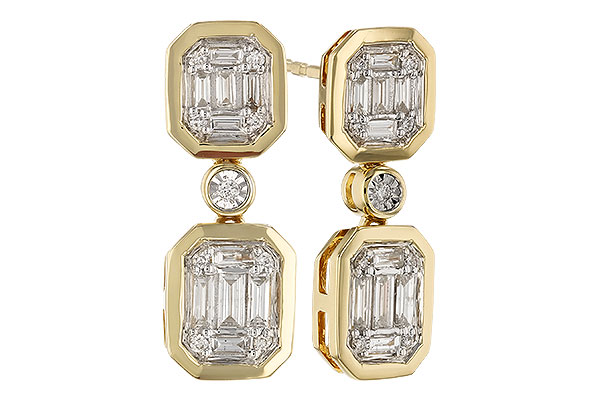 K275-19059: EARRINGS .38 BAG .45 TW