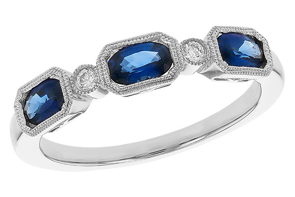 K275-20868: LDS WED RG .72 SAPPHIRE .77 TGW (4x3MM SAPP)