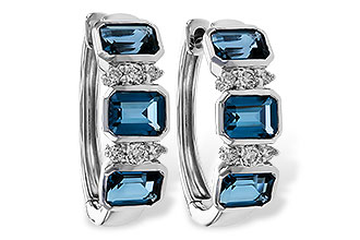 K275-20886: EARRINGS 1.37 TW LONDON BLUE TOPAZ 1.48 TGW