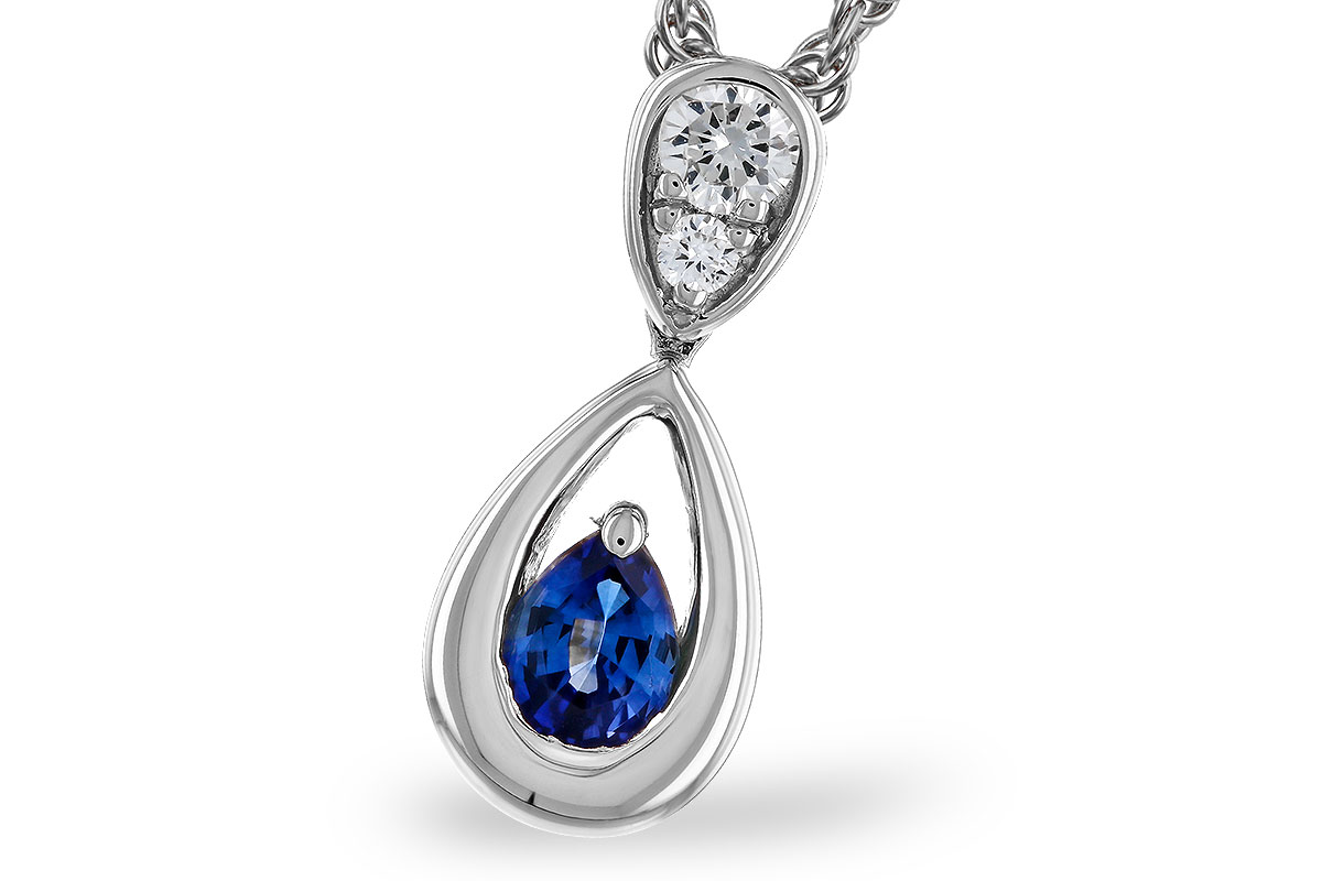 K275-21777: NECKLACE .21 SAPPHIRE .27 TGW (4x3 SAPP)