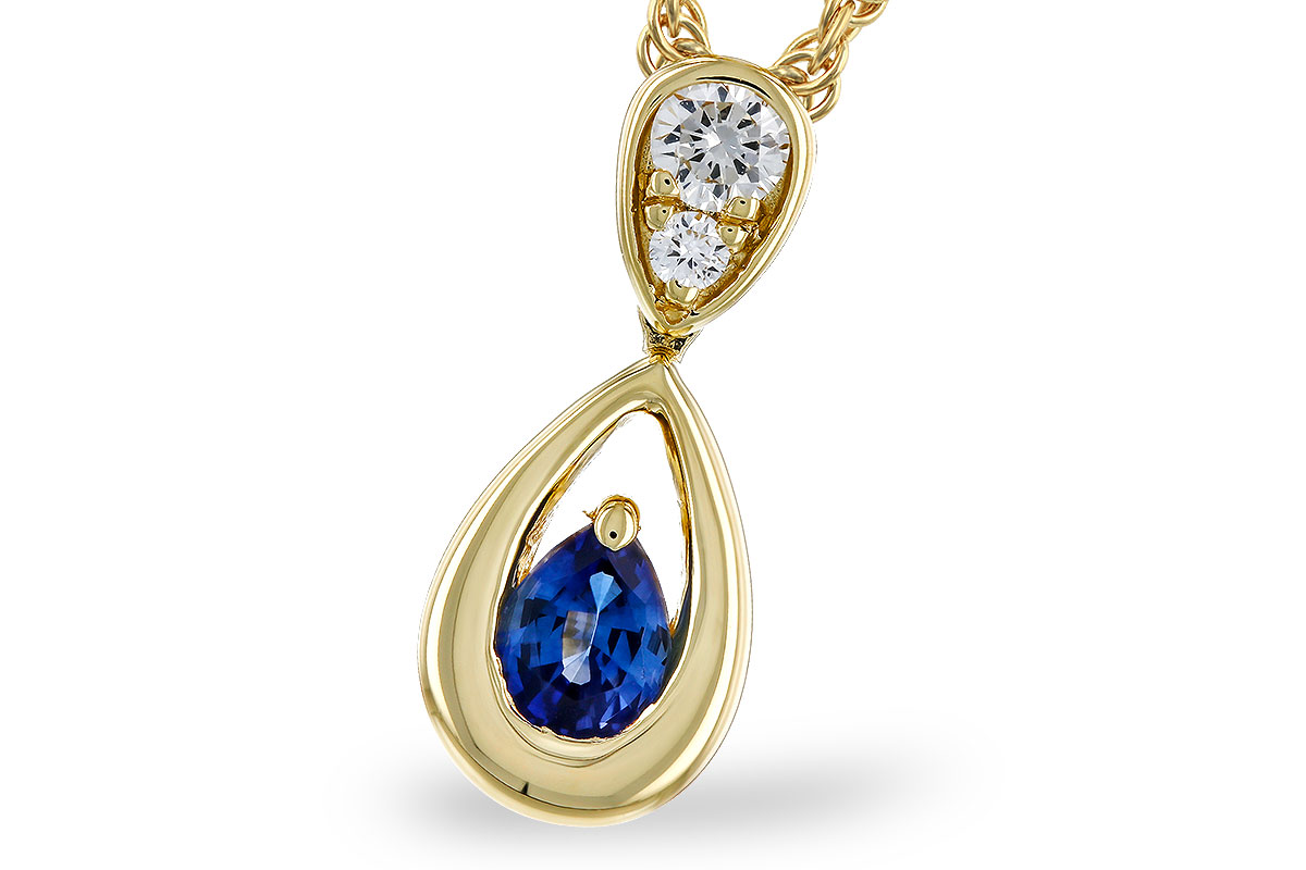 K275-21777: NECKLACE .21 SAPPHIRE .27 TGW (4x3 SAPP)