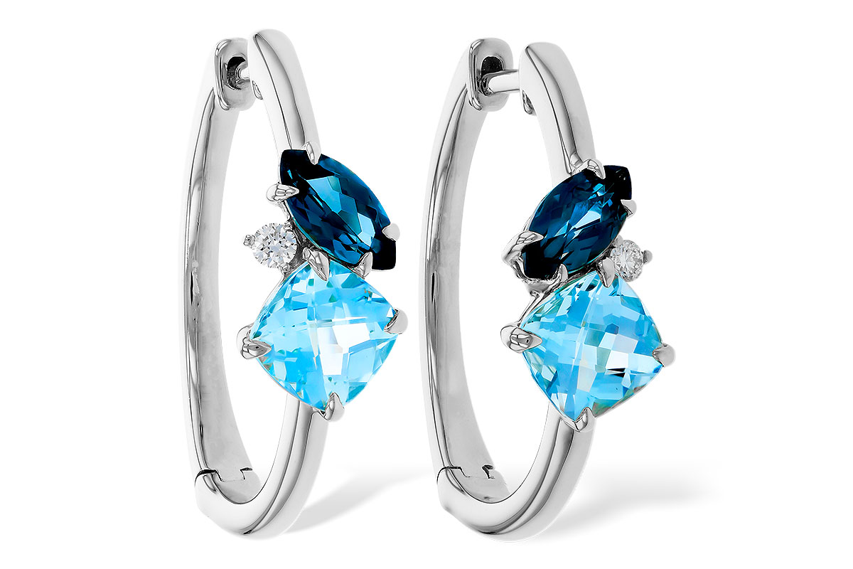 K275-22641: EARRINGS 1.82 TW BLUE TOPAZ 1.86 TGW