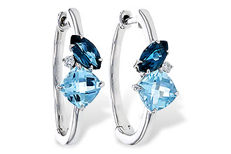 K275-22641: EARRINGS 1.82 TW BLUE TOPAZ 1.86 TGW