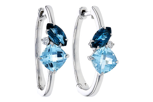 K275-22641: EARRINGS 1.82 TW BLUE TOPAZ 1.86 TGW