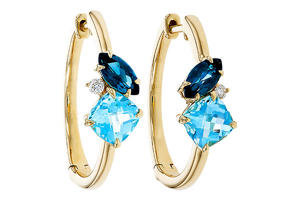 K275-22641: EARRINGS 1.82 TW BLUE TOPAZ 1.86 TGW
