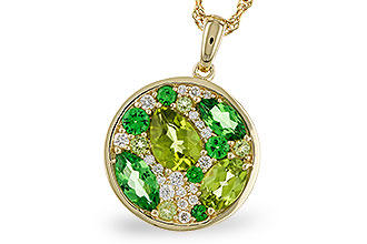 K275-22659: NECK 2.20 TW SEMI-PRECIOUS (TSAV, PER) 2.37 TGW