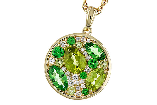 K275-22659: NECK 2.20 TW SEMI-PRECIOUS (TSAV, PER) 2.37 TGW