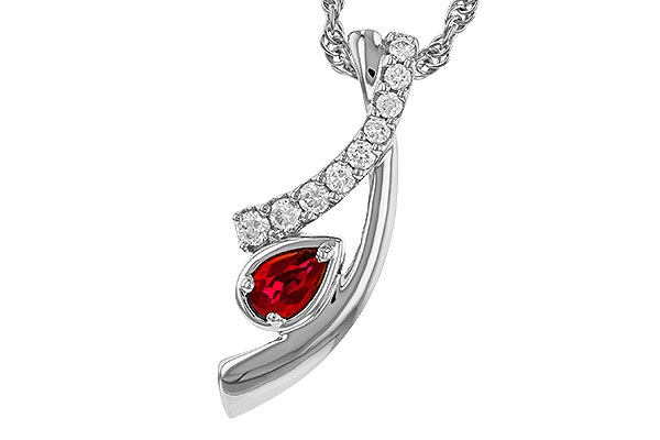 K275-24459: NECKLACE .21 RUBY .38 TGW (5x3 RUBY)