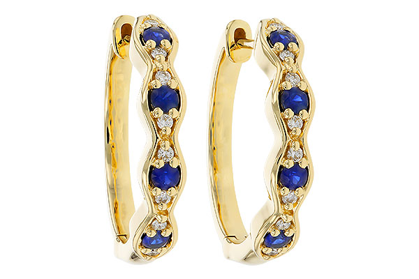 K275-27204: EARRINGS .30 TW SAPPHIRE .40 TGW