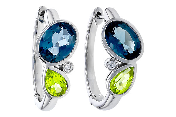 K275-27241: EARRINGS 2.97 SEMI-PREC (PER,LBT) 3.00 TGW