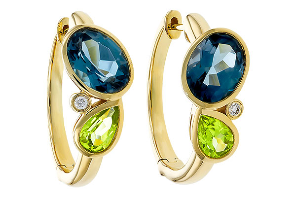 K275-27241: EARRINGS 2.97 SEMI-PREC (PER,LBT) 3.00 TGW