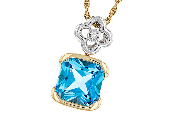 K276-09941: NECKLACE 3.50 BLUE TOPAZ 3.52 TGW (9MM BT)