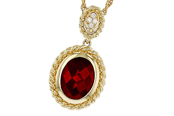 K276-09950: NECKLACE 2.10 GARNET 2.12 TGW (9x7MM GAR)