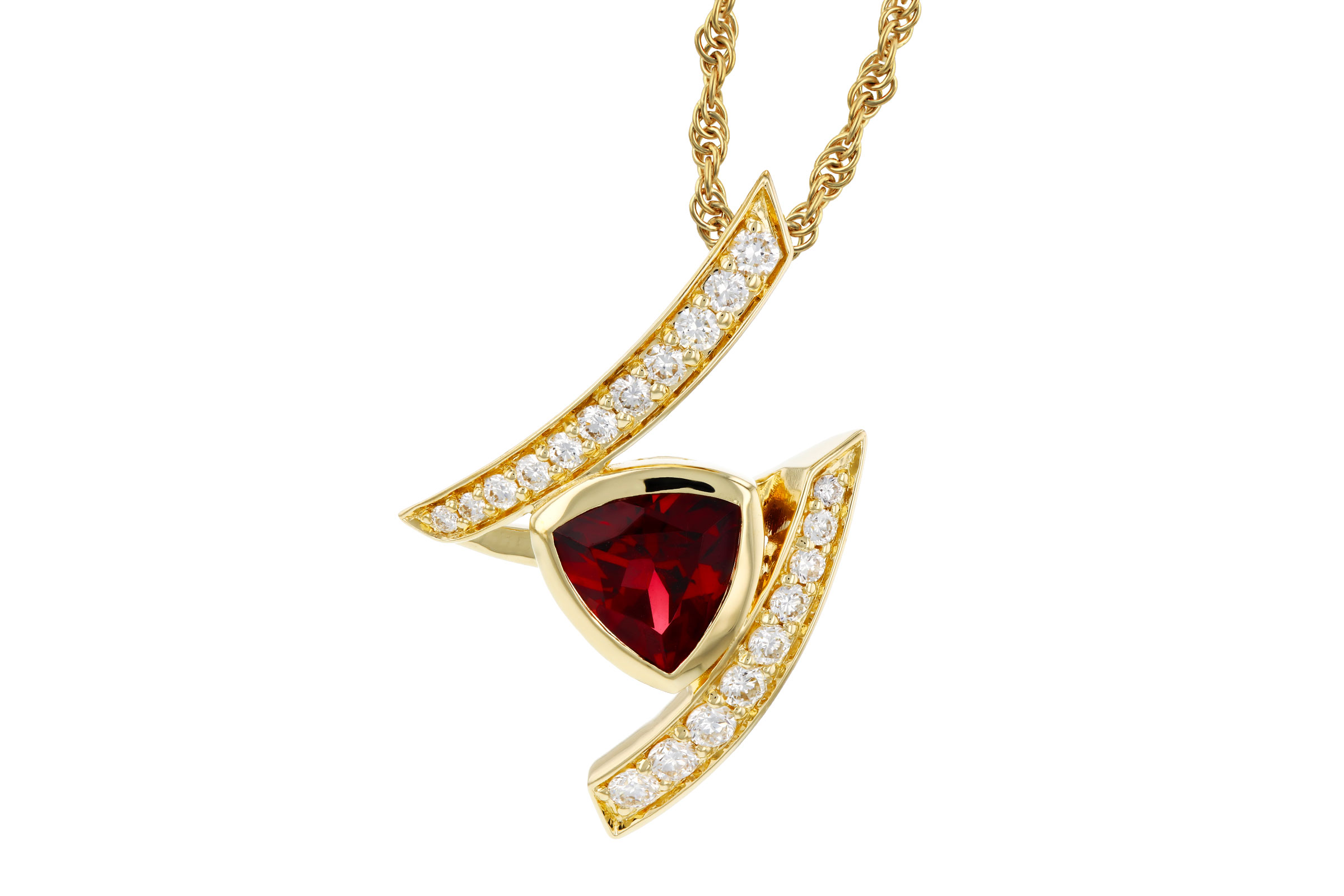K276-12686: NECKLACE .84 GARNET 1.03 TGW (6MM GAR)