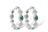 L187-01795: EARRINGS .13 EMERALD .18 TGW