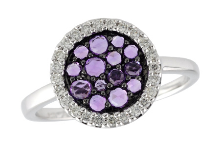 L187-95422: LDS RG .31 ROSE CUT AMY .48 TGW