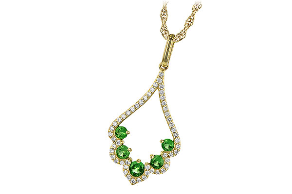 L190-64486: NECK .34 GREEN GARNET .53 TGW