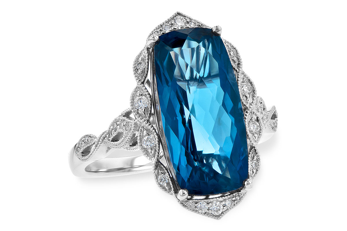 L190-65368: LDS RG 6.75 LONDON BLUE TOPAZ 6.90 TGW