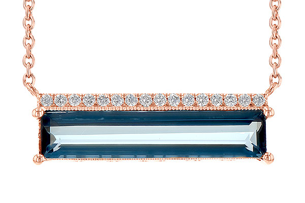 L190-69959: NECK 2.70 LONDON BLUE TOPAZ 2.80 TW