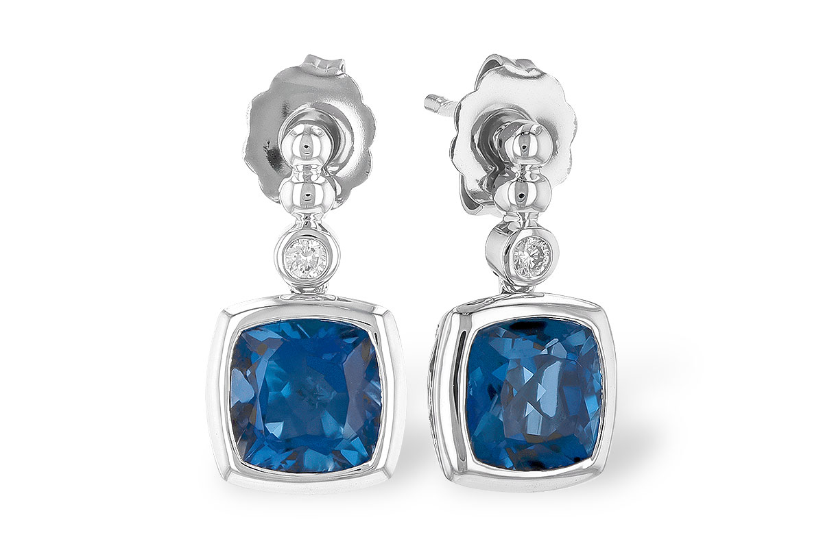 L273-37195: EARR 1.78 LONDON BLUE TOPAZ 1.82 TGW