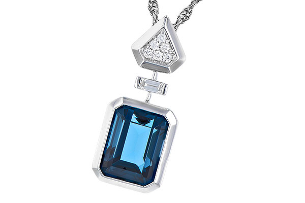 L273-45395: NECK 2.60 LONDON BLUE TOPAZ 2.68 TGW