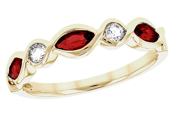 L275-19950: LDS RG .52 TW GARNET .64 TGW