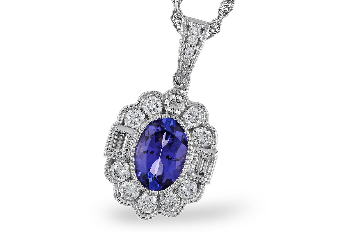 L275-19968: NECKLACE .80 TANZANITE 1.15 TGW (7x5MM OV)