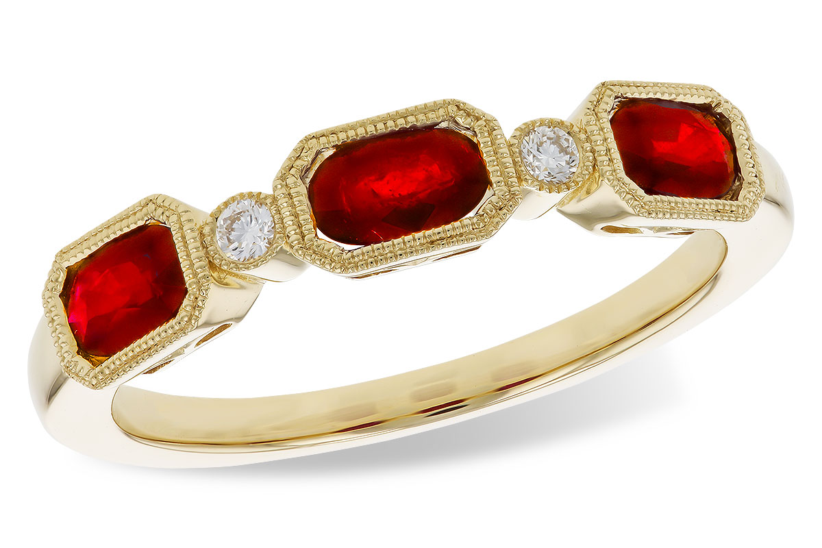 L275-20859: LDS WED RG .72 RUBY .77 TGW (4x3MM RUBY)