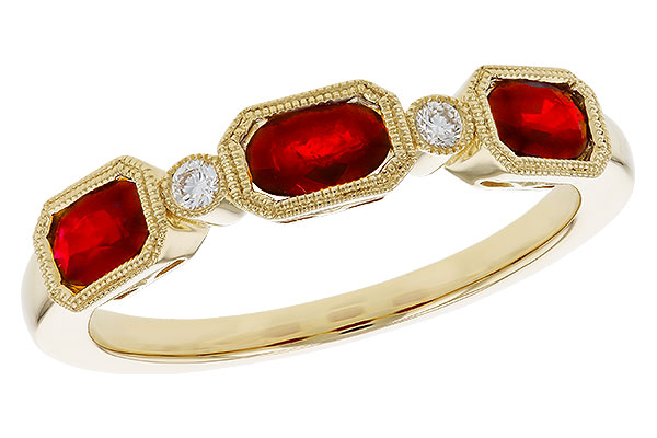 L275-20859: LDS WED RG .72 RUBY .77 TGW (4x3MM RUBY)