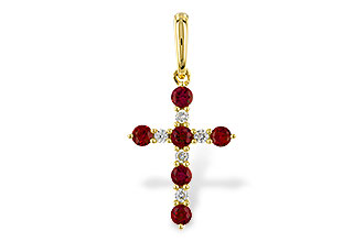 L275-20877: PENDANT .34 TW RUBY .42 TGW