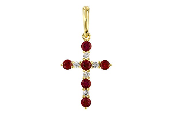 L275-20877: PENDANT .34 TW RUBY .42 TGW