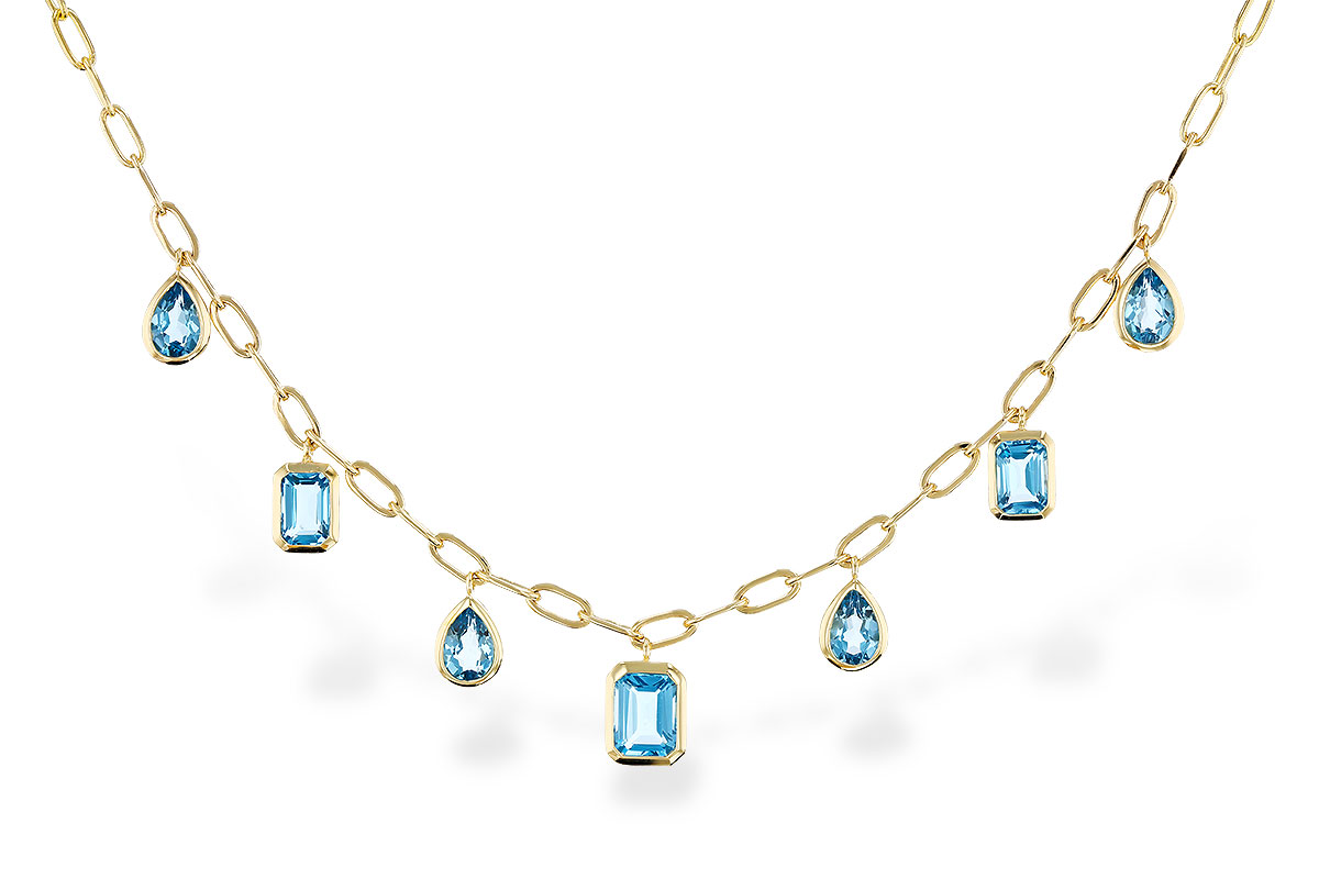 L275-21804: NECKLACE 4.10 TW BLUE TOPAZ (17")
