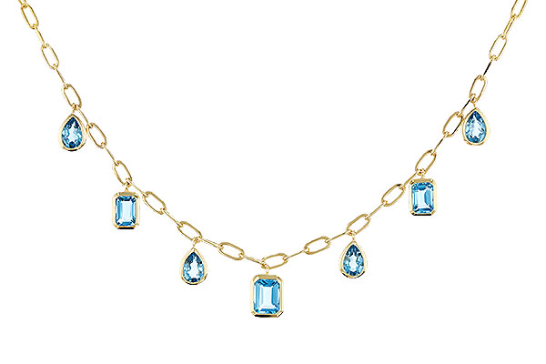 L275-21804: NECKLACE 4.10 TW BLUE TOPAZ (17")
