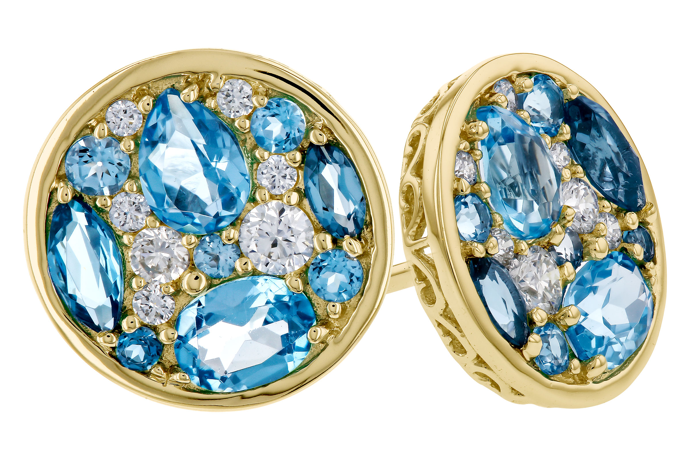 L275-22668: EARRINGS 1.02 TW BLUE TOPAZ 1.18 TGW