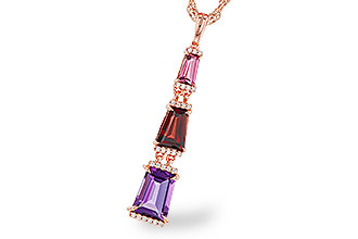 L275-22677: NECKLACE 2.32 SEMI-PREC (PT,GT,AMY) 2.37 TGW