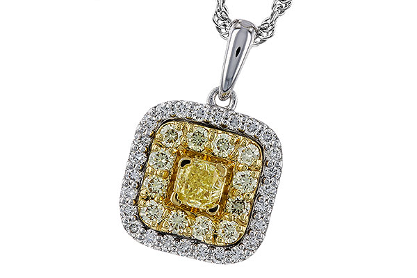 L275-22686: NECK .23 FANCY YELLOW DIAMONDS .65 TW