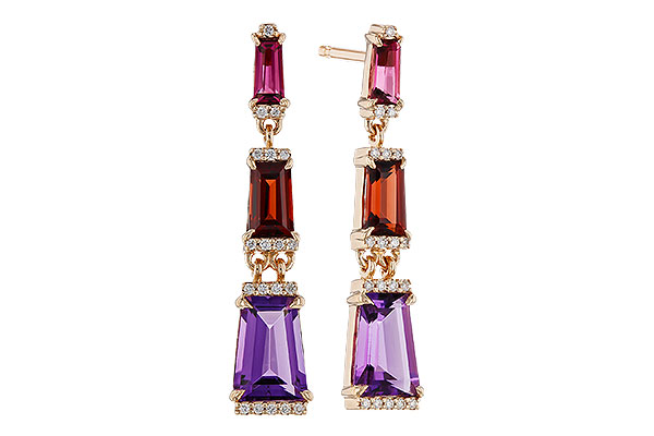 L275-22704: EARRINGS 1.98 SEMI-PREC (PT,GT,AMY) 2.05 TGW