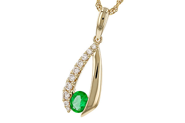 L275-24459: NECKLACE .28 EMERALD .45 TGW (5x4 EMER)