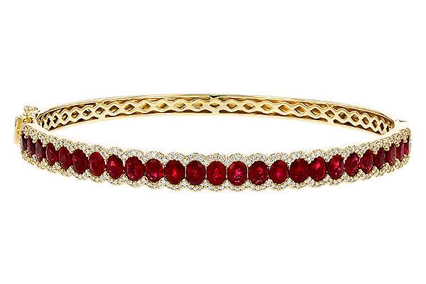 L275-26277: BANGLE 5.04 TW RUBY 5.60 TGW